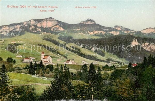 Bruelisau IR Panorama Blick zum Hohen Kasten Appenze