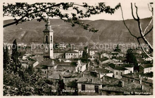 Balerna TI Panorama Ortsansicht mit Kirche