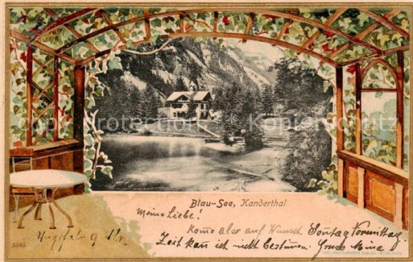 Kandergrund Blausee im Kandertal Künstlerkarte