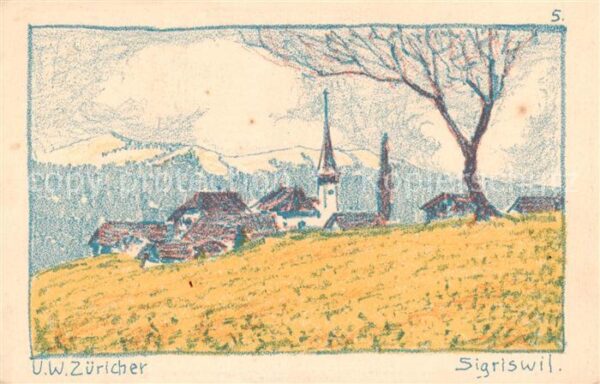 Sigriswil BE U. W. Züricher Künstlerkarte