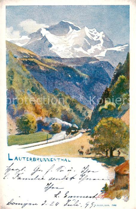 Lauterbrunnental Eisenbahn Dampflokomotive Alpen Künstle