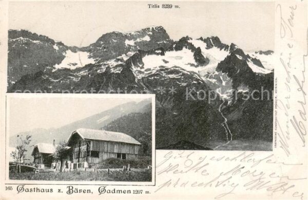 Gadmen BE Gasthaus zum Bären Blick gegen Titlis U
