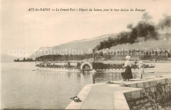 Aix-les-Bains 73 Grand Port Départ du bateau pour le tou