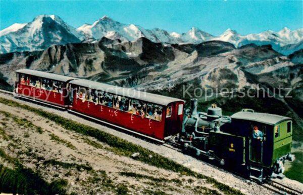 Rothorn Kulm Brienzer Rothorn Bahn mit Eiger Mönch J