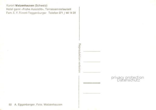 Walzenhausen AR Hotel Garni Frohe Aussicht Terrassenres – Bild 2