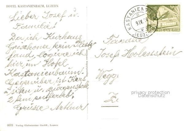 Luzern  LU Hotel Kastanienbaum Ansicht vom See aus – Bild 2