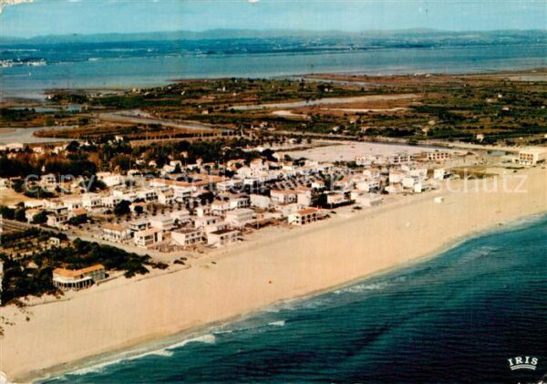 Marseillan-Plage 34 Herault Vue du ciel sur les bords de la Méditer