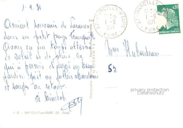 Marcilly-sur-Eure Ortsmotive Kirche Fliegeraufnahme – Bild 2