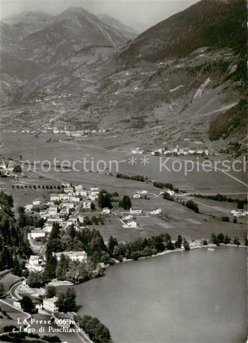 Le Prese e Lago di Poschiavo veduta aerea