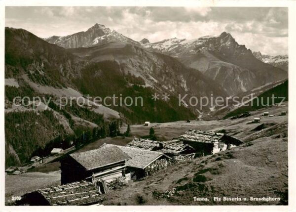 Tenna GR Piz Beverin und Bruschghorn Alpenpanora