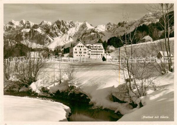 Rietbad 930m Toggenburg SG Winterlandschaft Blick gegen Säntis App