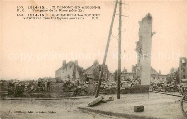 Clermont-en-Argonne 55 Meuse Vue prise de la Place