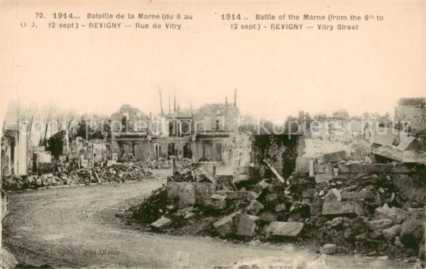 Revigny 55-sur-Ornain Bataille de la Marne Rue de Vitry