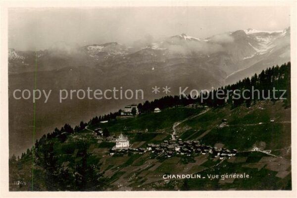 Chandolin Sierre VS Vue Generale Alpes Valoises