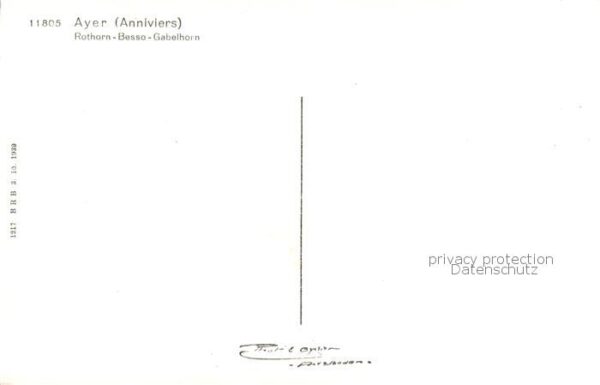 Ayer  Sierre VS Panorama Bergdorf Blick gegen Rothorn B – Bild 2