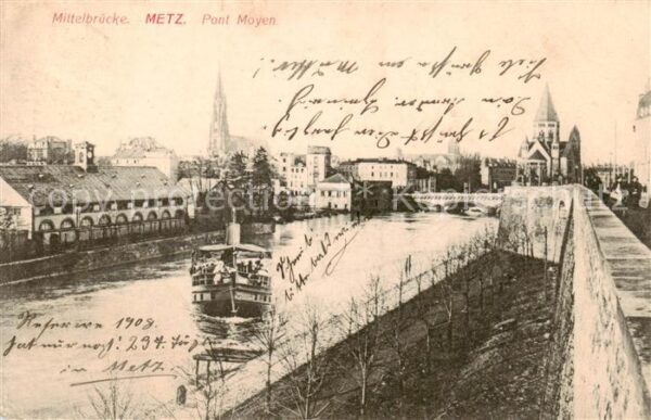 Metz  57 Moselle Mittelbrücke