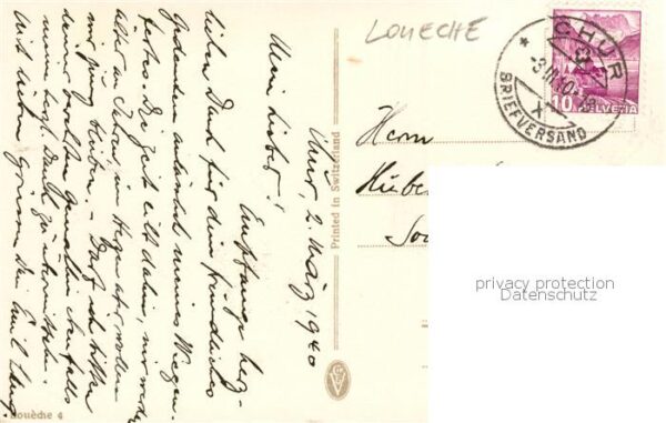 Loueche-les-Bains  Leukerbad VS Motiv Künstlerkarte – Bild 2