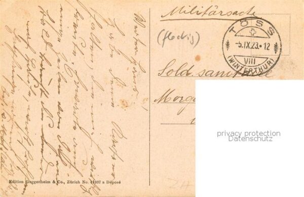 Toess Winterthur ZH Panorama Militärpost – Bild 2