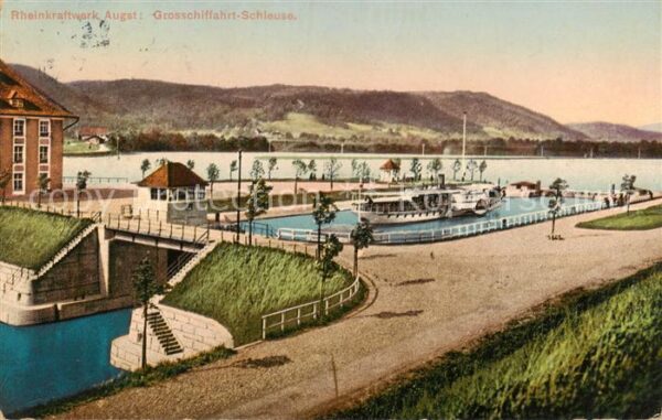 Augst BL Rheinkraftwerk Grosschiff Schleuse