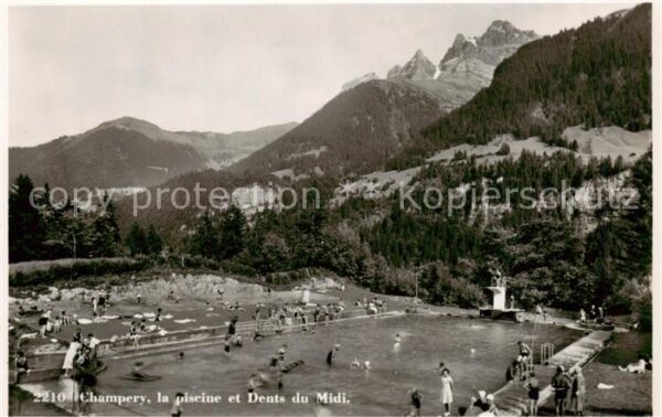 Champery VS La piscine et Dents du Midi