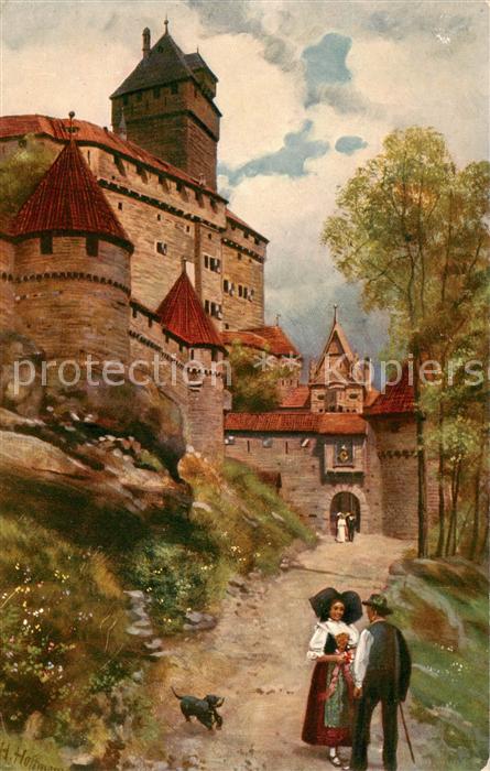 Hohkoenigsburg Haut-Koenigsbourg Partie an der Burg