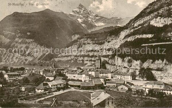 St Maurice  Valais VS Vue generale