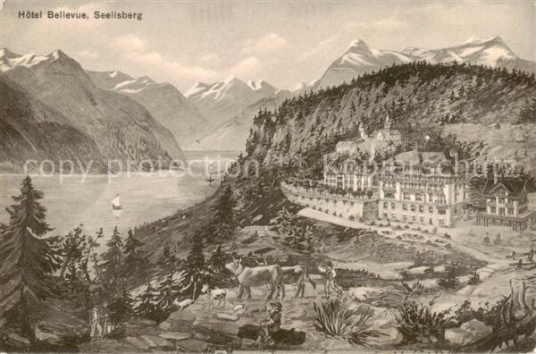 Seelisberg UR Hotel Bellevue mit Seelisbergersee