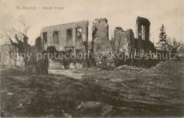 St Maurice -sous-les-Cotes 55 Kampfgebie Schloss Warcq
