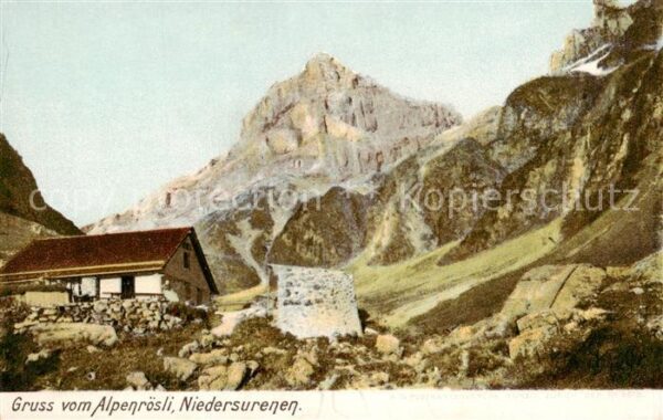 Niedersurenen Engelberg OW Berggaststätte Alpenrösli