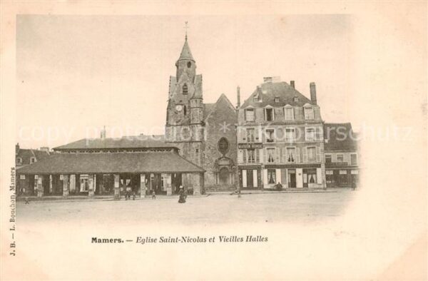 Mamers 72 Sarthe Eglise Saint Nicolas et Vieilles Halles