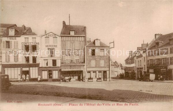 Breteuil 27 Eure Place de l’Hotel de Ville et Rue de Par