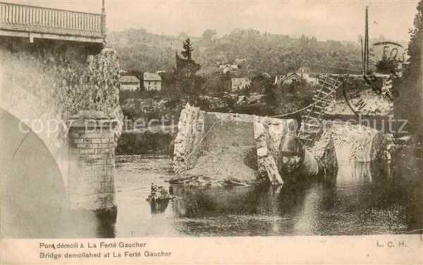 La Ferte-Gaucher 77 Seine-et-Marne Pont demoli a La Ferte Gaucher