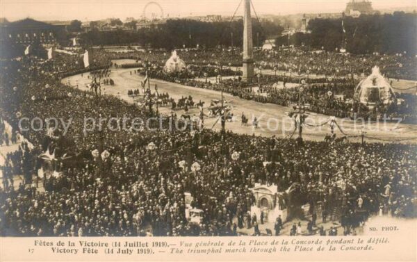 Paris 75 Fetes de la Victoire 14 Juillet 1919