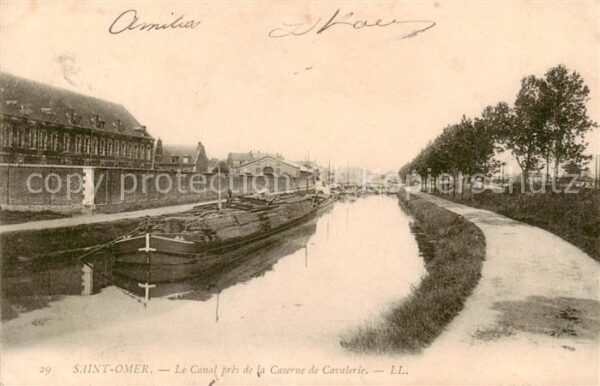 Saint-Omer Pas-de-Calais Le Canal pres de la Caserne de Cavaleri