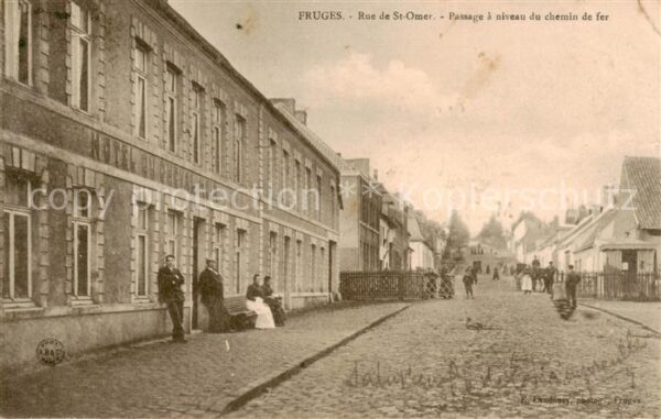Fruges 62 Pas-de-Calais Rue de St Omer Passage a niveau du chem