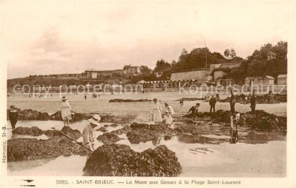 Saint-Brieuc 22 Cotes-d Armor La Mare aux Gosses a la Plage Saint Lau
