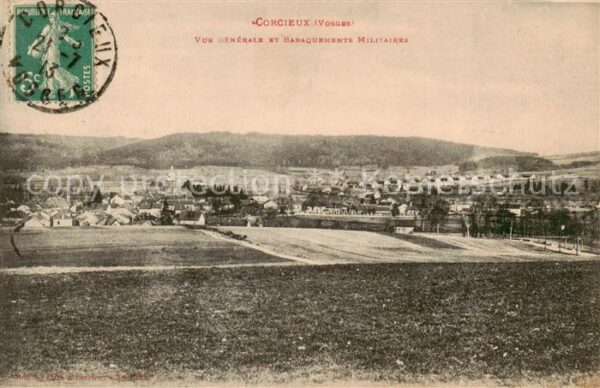 Corcieux 88 Vosges Vue generale et Baraquements Militaire