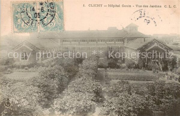 Clichy 92-la-Garenne Hopital Gouin Vue des Jardins
