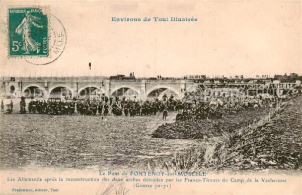 Fontenoy-sur-Moselle 54 Meurthe-et-Mosel Le Pont de Fontenoy Les Allemands apres