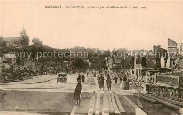 Baccarat 54 Rue des Ponts incendiee par les Alleman