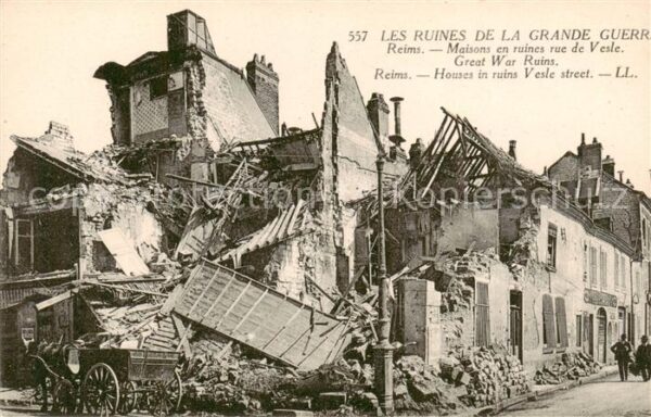 Reims 51 Maisons en ruines rue de Vesle