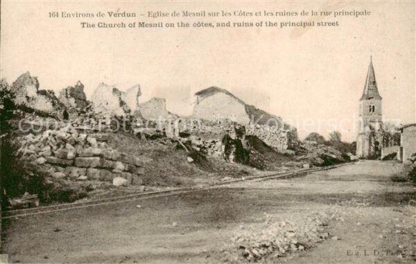 Verdun  55 Meuse Eglise de Mesnil sur les Cotes et les r