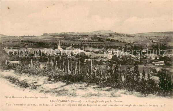 Les Eparges 55 Meuse Village detruit par la Guerre