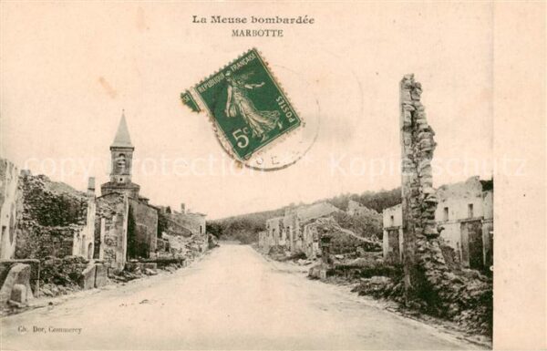 Marbotte 55 La Meuse bombardee