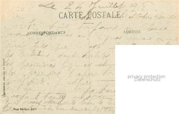 Massevaux Alsace Elsass Vue sur la Doller et l'Eglise – Bild 2
