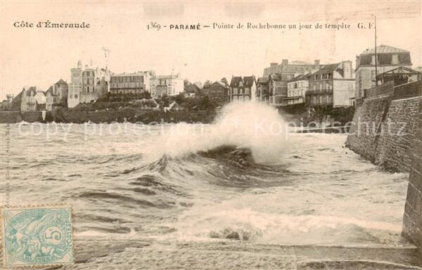Parame St-Malo 35 Pointe de Rochebrunne un jour de tempet
