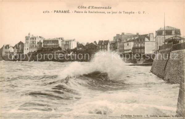 Parame St-Malo 35 Pointe de Rochebrunne un jour de tempet
