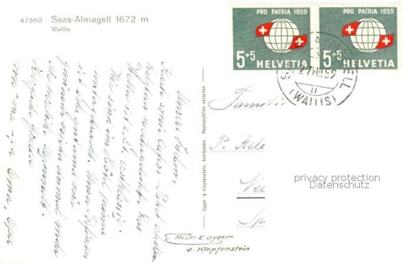 Saas-Almagell VS Panorama mit Kirche – Bild 2