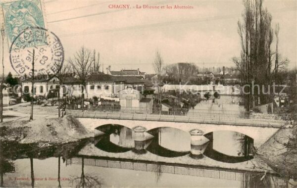 Chagny  71 Saone-et-Loire La Dheune et les Abattoirs