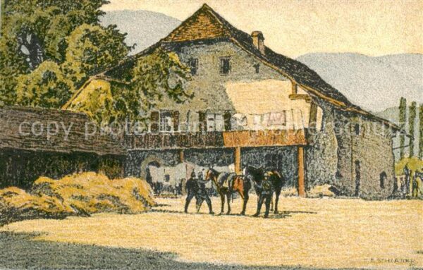 Kestenholz Gaeu SO Bauernhof im Kestenholz Künstlerkarte